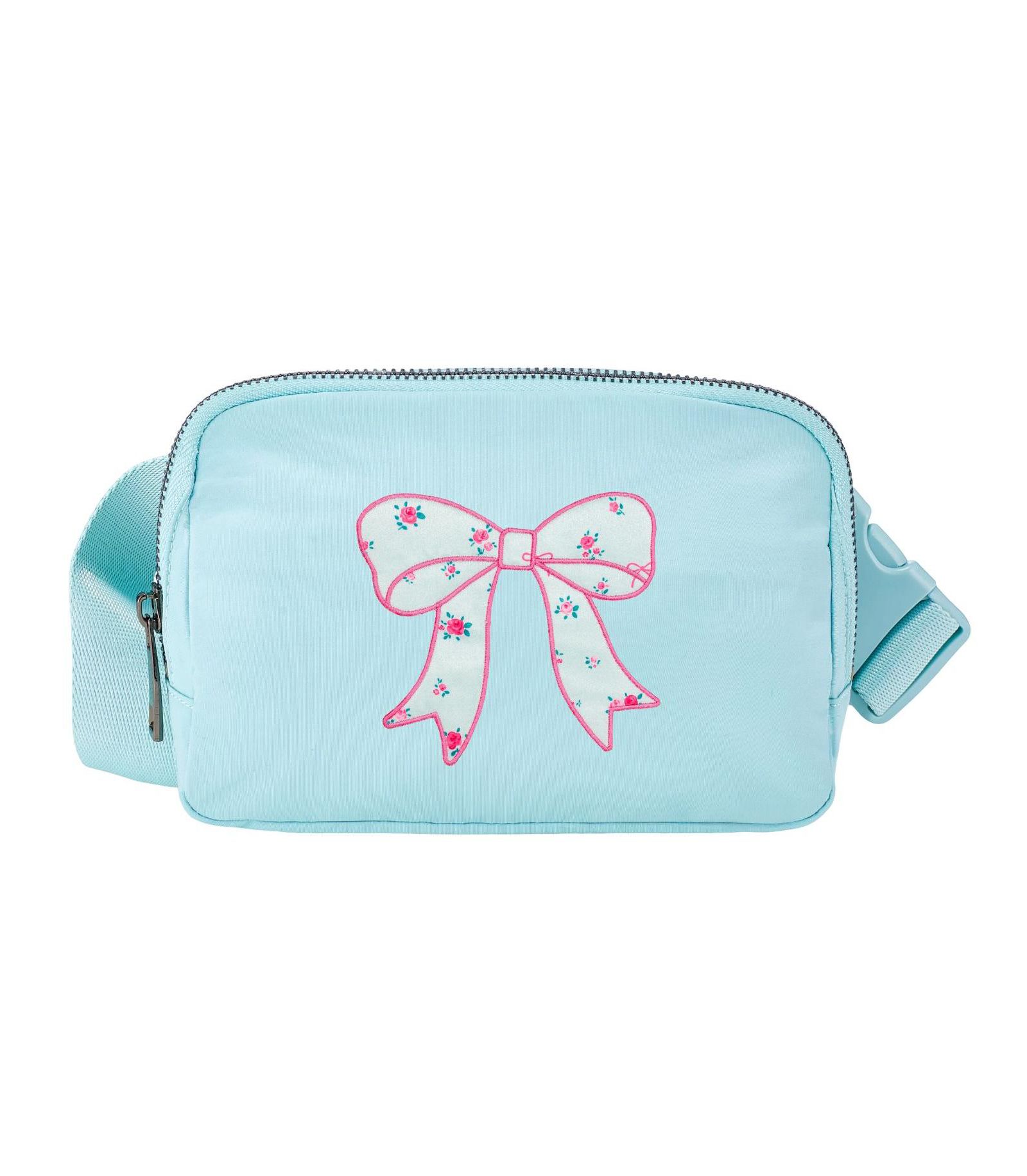 Sweet Wink Sky Floral Bow Patch Belt Bag