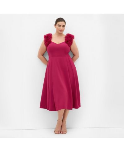 Женское миди-платье CITY CHIC Roselyn Ruffle Tulle