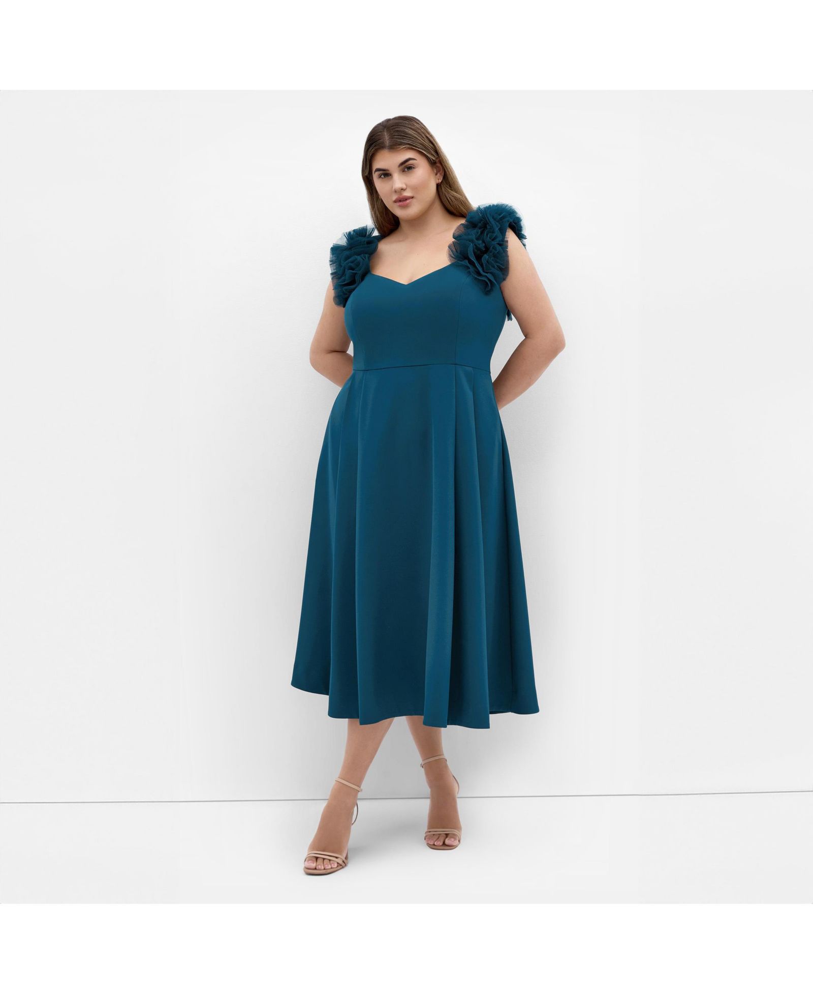 Женское миди-платье CITY CHIC Roselyn Ruffle Tulle
