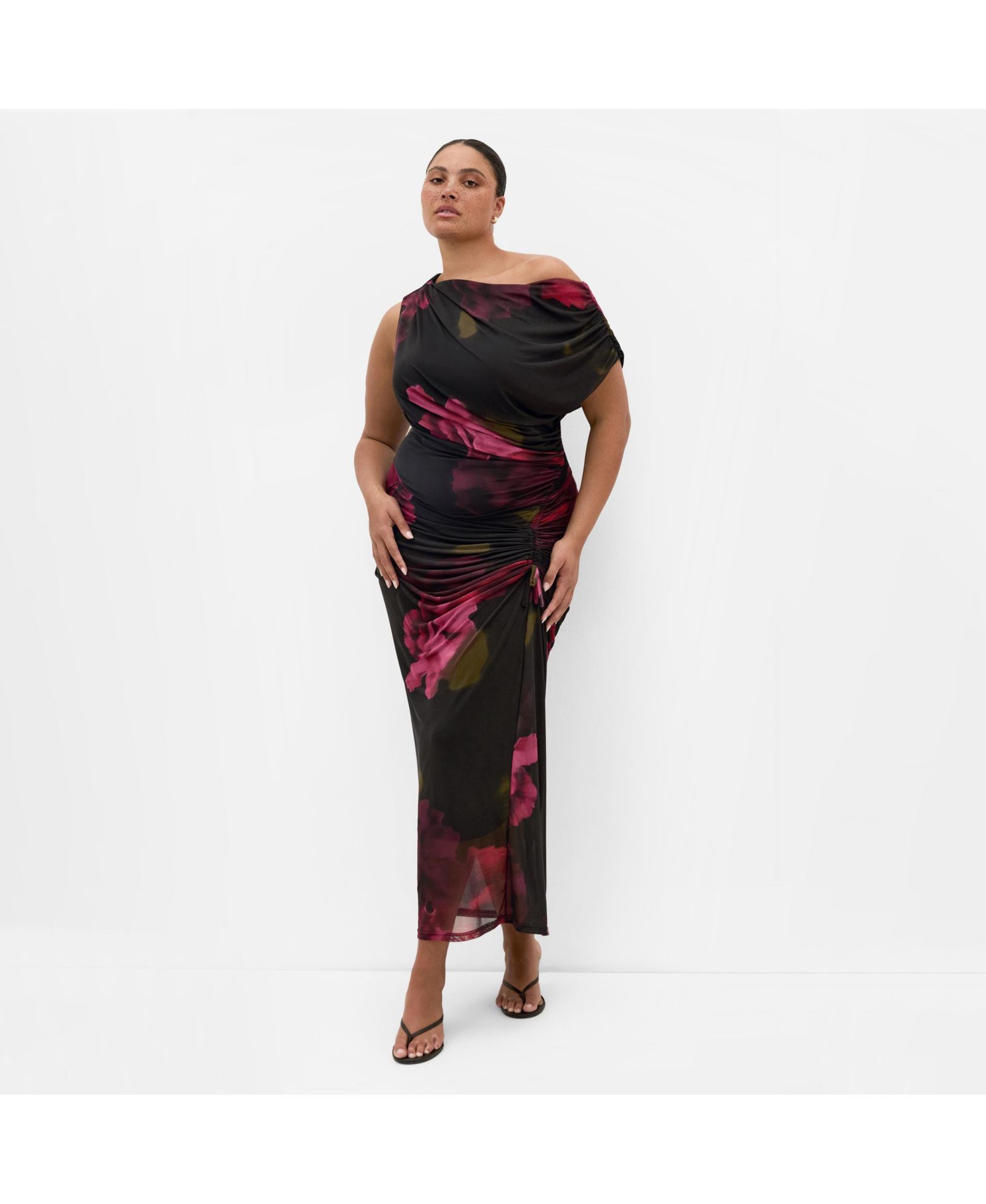 Женское платье макси CITY CHIC Vivid Mesh Blur Print
