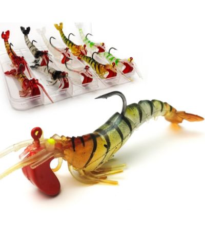 10 pcs soft shrimp swimbait