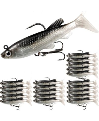 Rigged swim baits-20pcs- 3.15inch