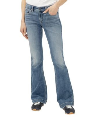 Silver Jeans Co. Женские джинсы Elyse с завышенной талией и расклешенными штанинами