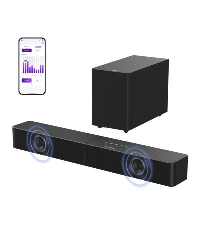 Ultimea Poseidon R3T 2.1-Channel 240W Bluetooth 6.0 Soundbar with Wireless Subwoofer