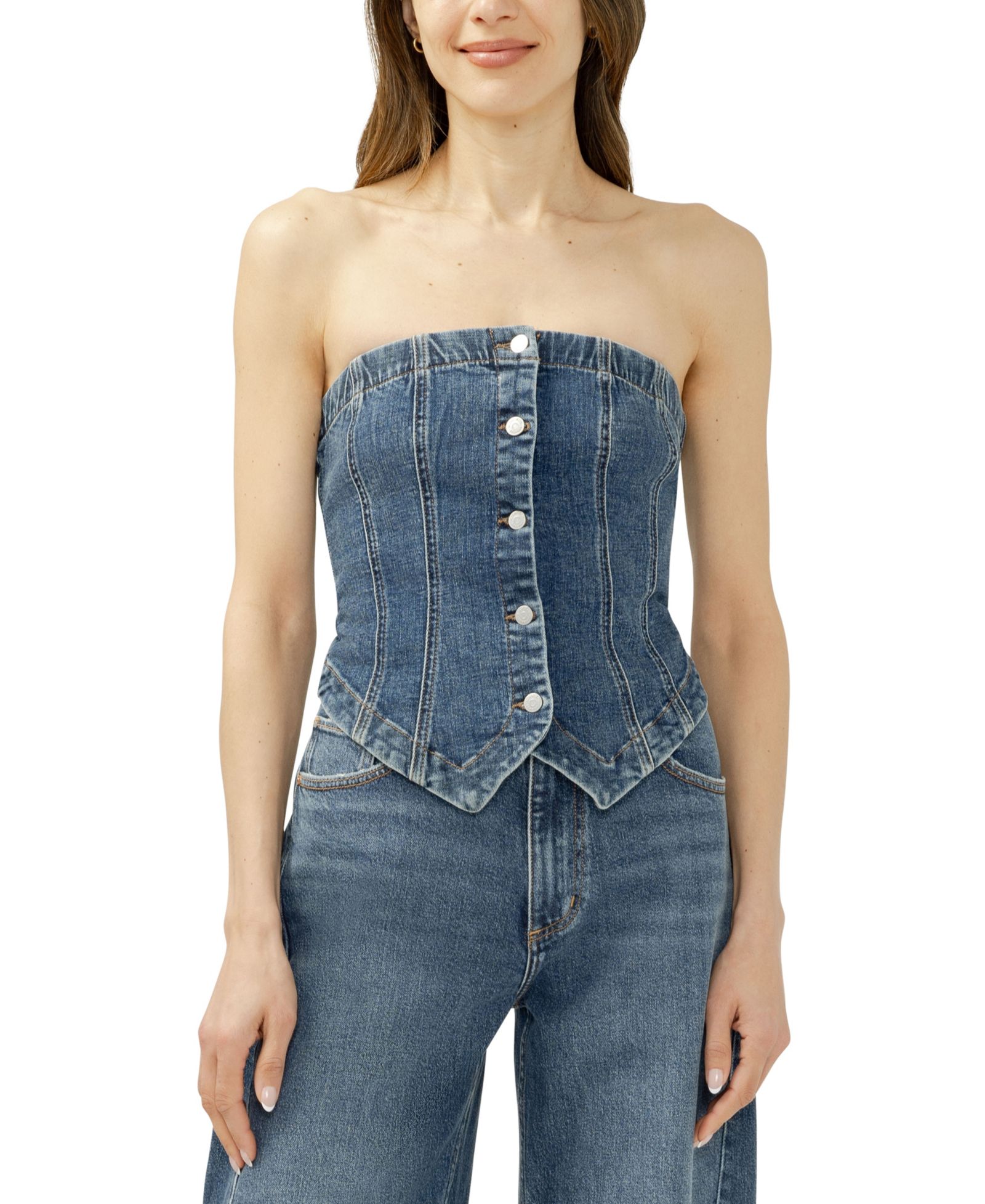 Женский корсетный топ Silver Jeans Co. из денима