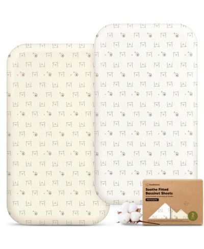 Комплект простыней KeaBabies Organic Bassinet Sheets 2-Pack