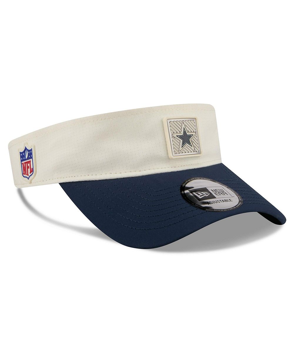 Мужская регулируемая козырьковая кепка New Era Dallas Cowboys 2026 NFL Training Camp Cream/Navy
