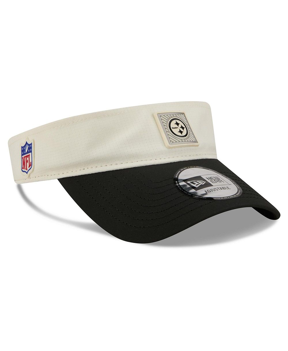 New Era Men's Cream/Black Pittsburgh Steelers 2026 NFL Training Camp Adjustable Visor Hat