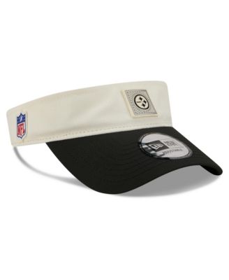 New Era Men's Cream/Black Pittsburgh Steelers 2026 NFL Training Camp Adjustable Visor Hat