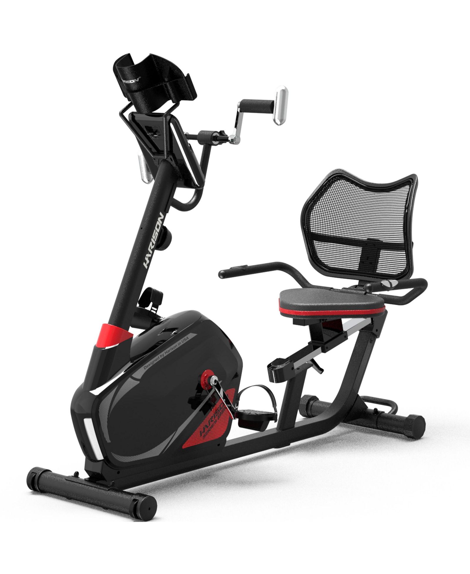 HARISON Recumbent Exercise Bike, 400 lbs Capacity with Arm Exerciser