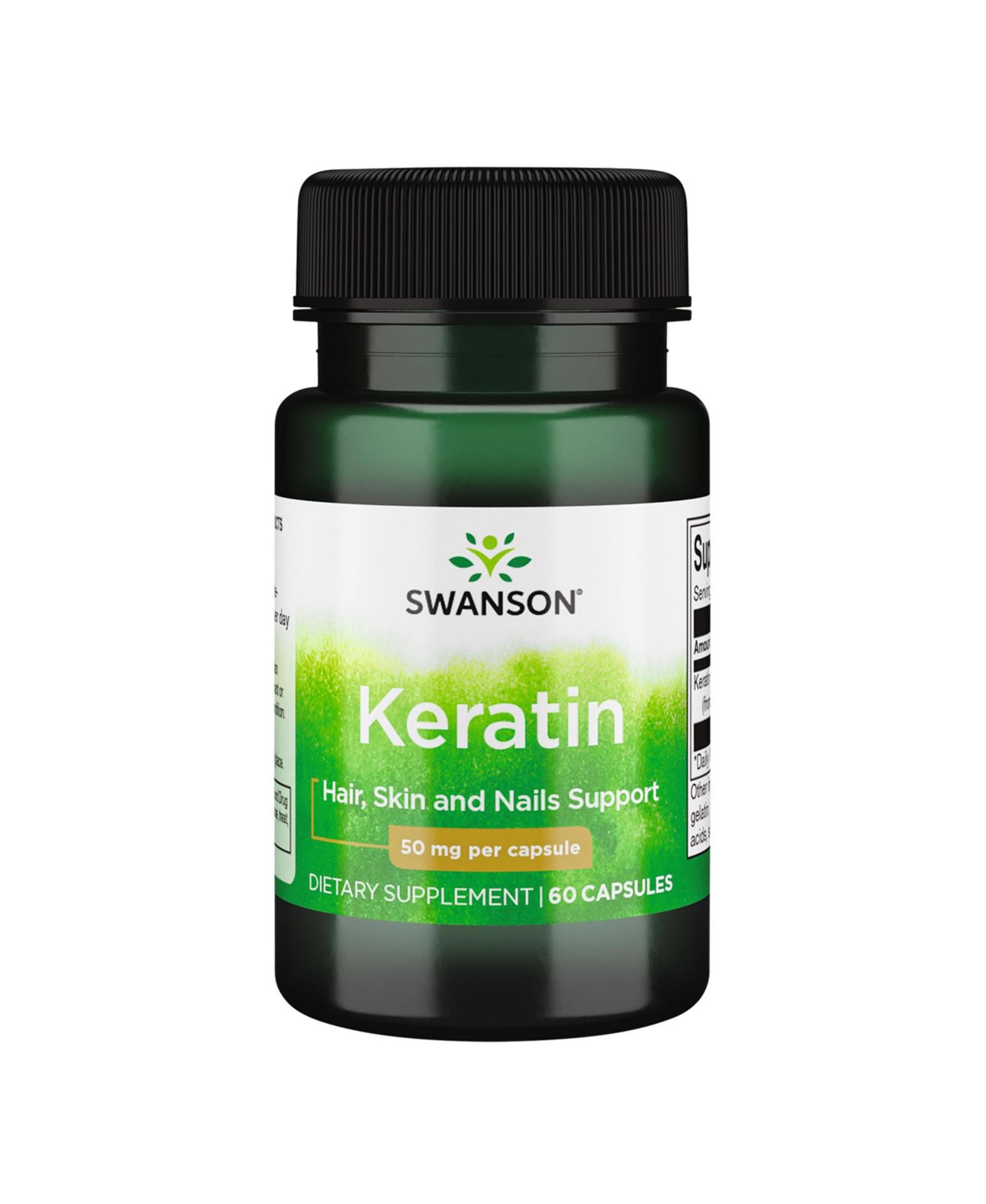 Swanson Keratin Natural Supplement 50 mg 60 Capsules