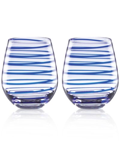 Комплект бокалов для вина kate spade new york Charlotte Street Collection, 2-Pc. Stemless