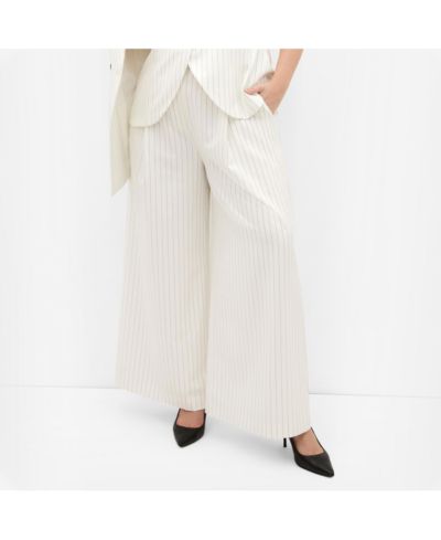 CITY CHIC Женские брюки в тонкую полоску с широкими штанинами