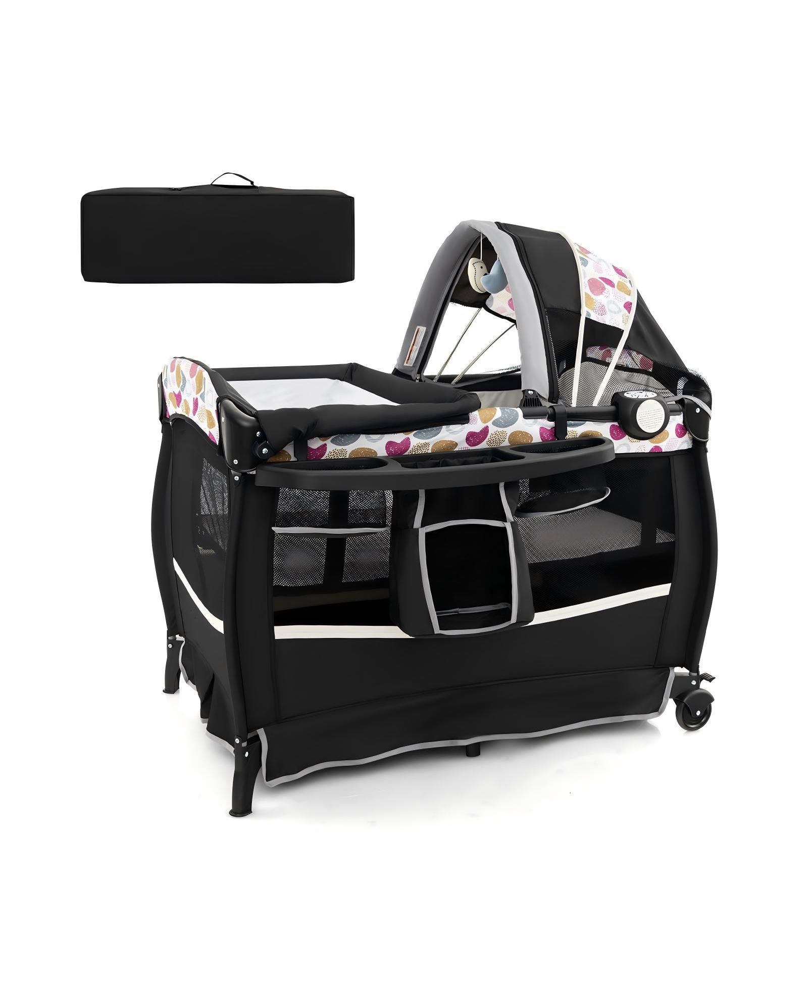 GOUUN Pack and Play 4-in-1 Nursery Center with Bassinet and Changing Table