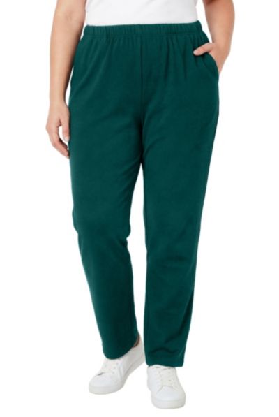 Woman Within Women's Within 7-Day Knit Straight-Leg Pull-On Pants