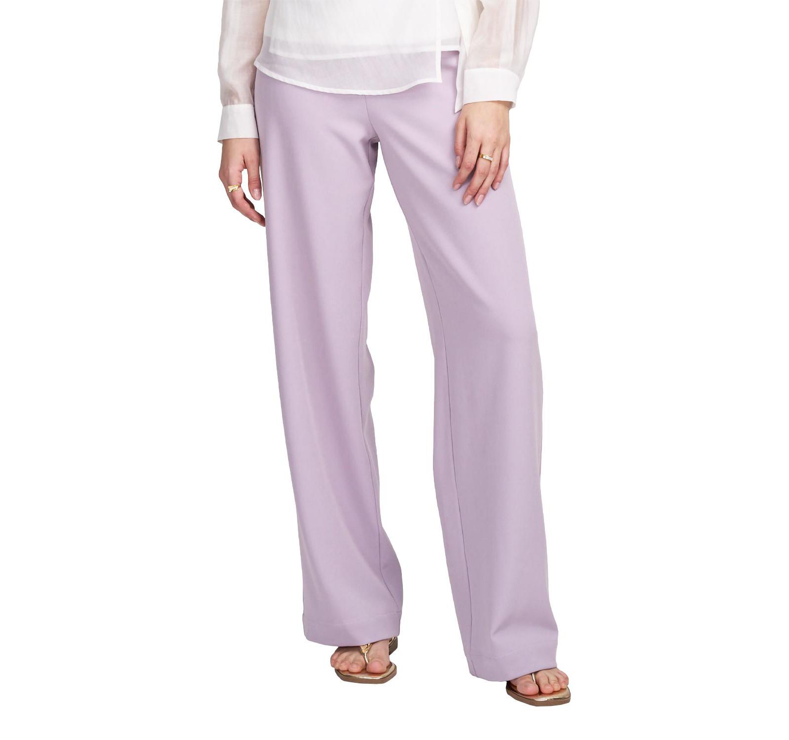 ELLE Collection Women's Woven Pant With Button