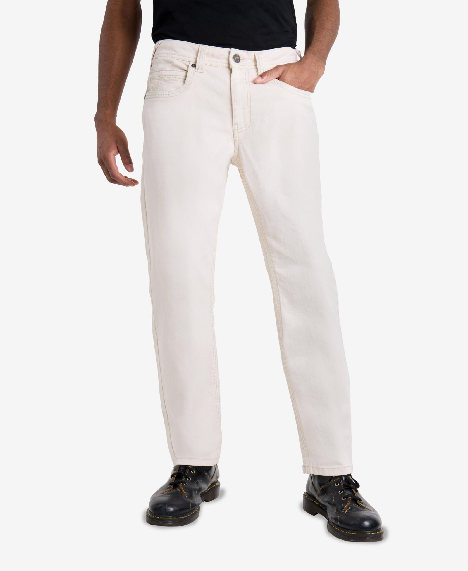 CULTURA Men's Saddle Stitch Color Denim Jeans