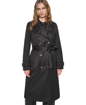 DKNY Женский стеганый тренч с капюшоном