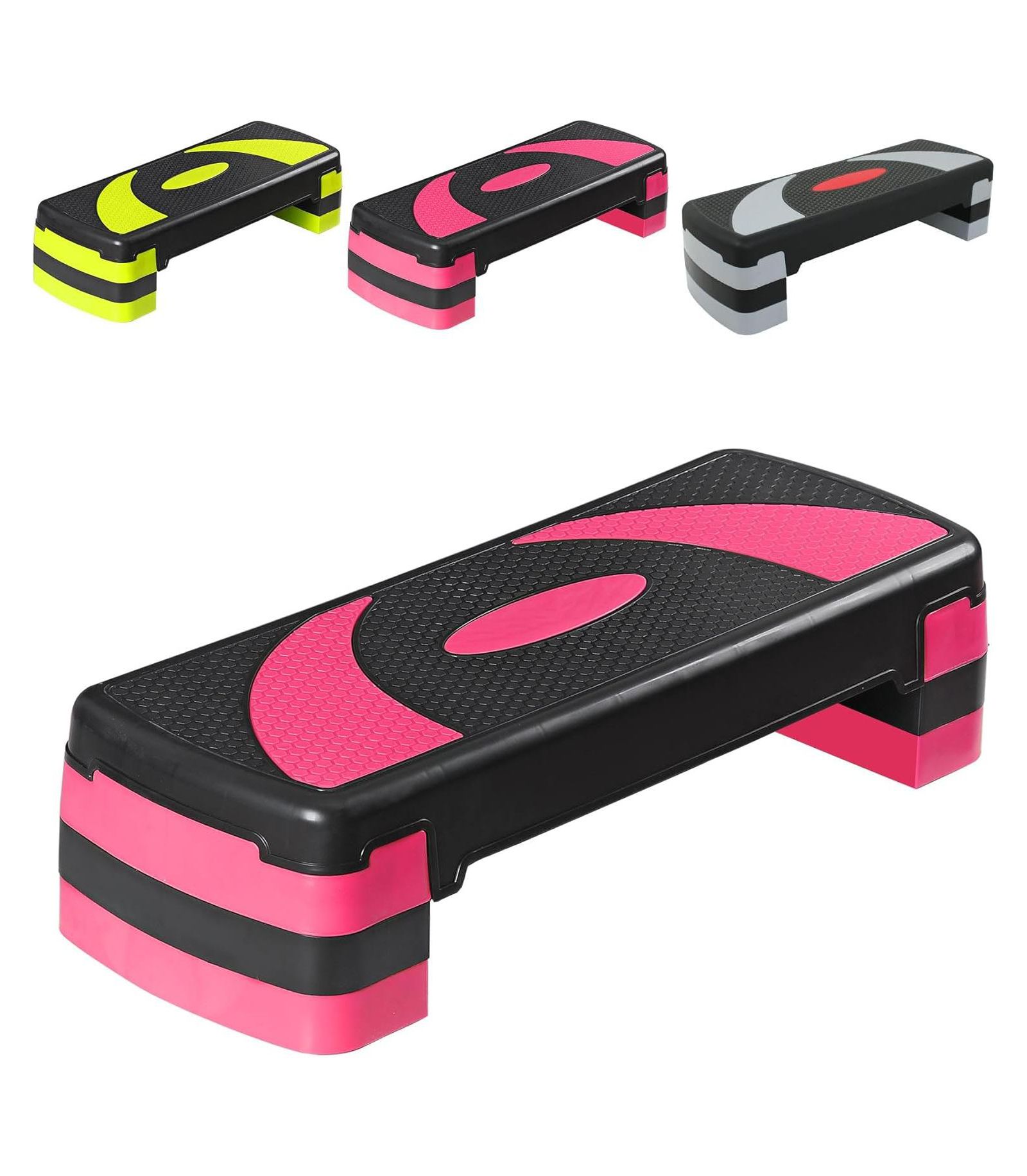 ZENY 31 Aerobic Step Platform Adjustable Exercise Workout Stepper with Stable Risers Stand Up Steppers for Exercise at Home Fitness Equipment