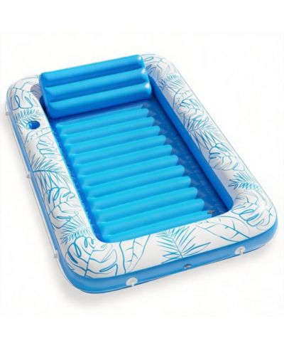 GNUADZ Inflatable Tanning Pool Lounger Float Sun Tub Raft Bed 71"x48