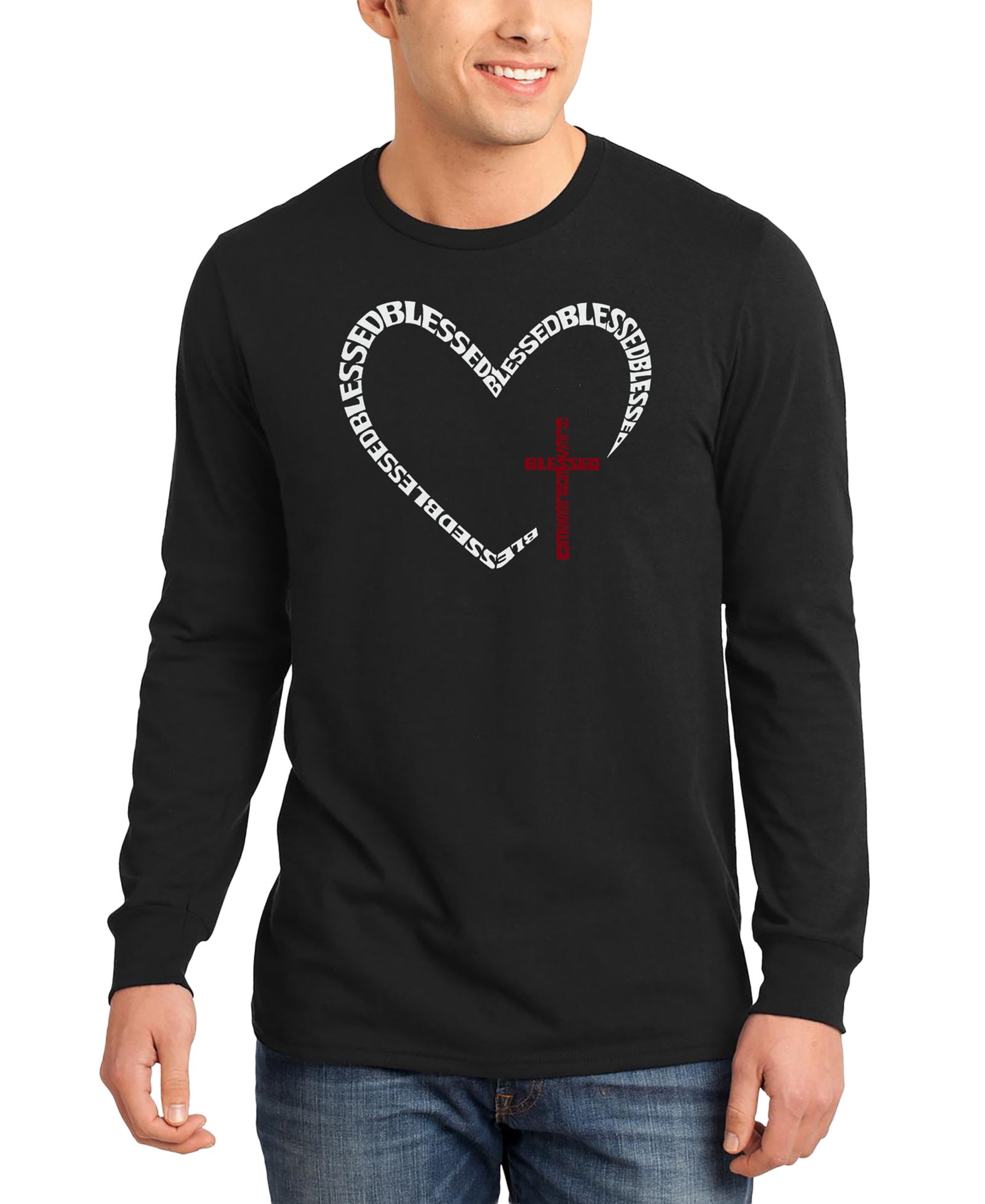 Мужская футболка LA Pop Art Blessed Heart Cross
