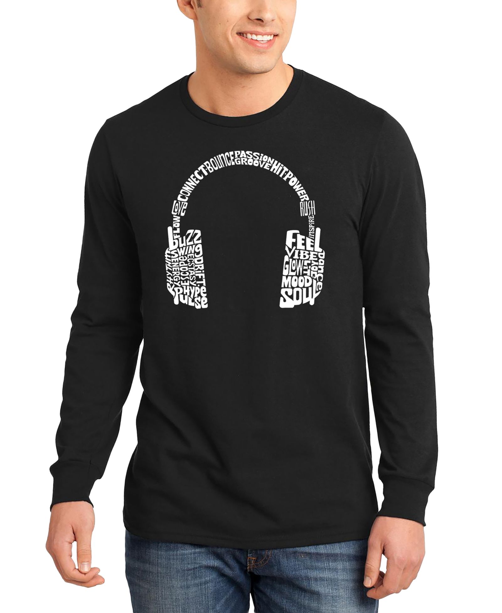 Мужская футболка LA Pop Art Word Art Long-Sleeve