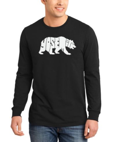 Мужской лонгслив LA Pop Art Yosemite Bear Word Art