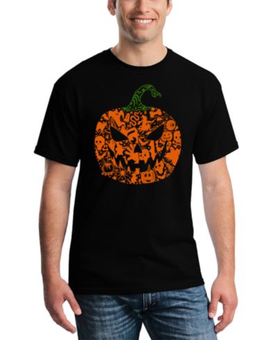 LA Pop Art мужская футболка Halloween Pumpkin Word Art