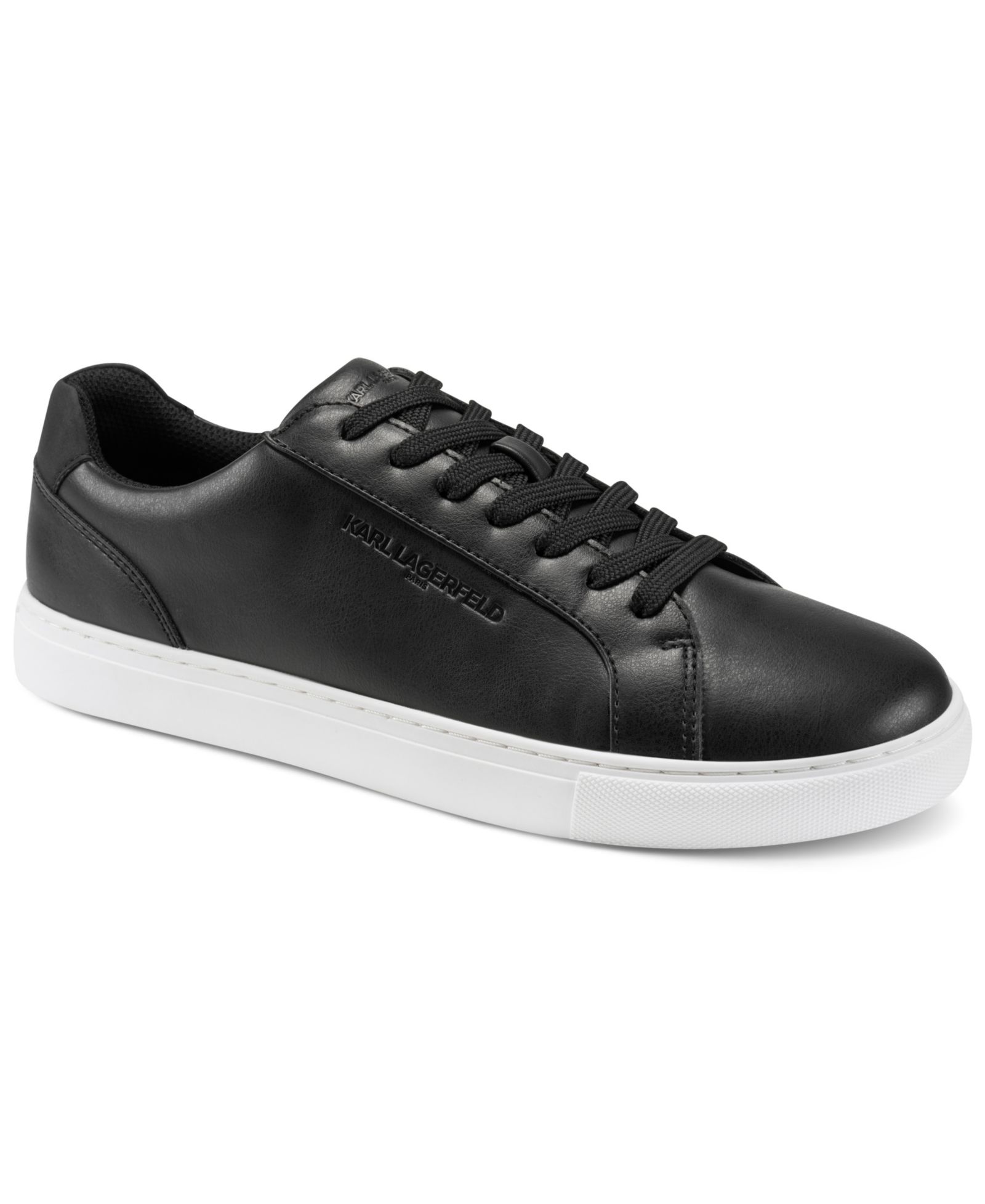 KARL LAGERFELD PARIS Men's Avenix Low Profile Embossed Logo Sneakers