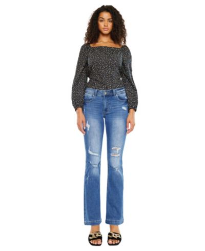 Kancan Women's Bernadette Mid Rise Bootcut Jeans