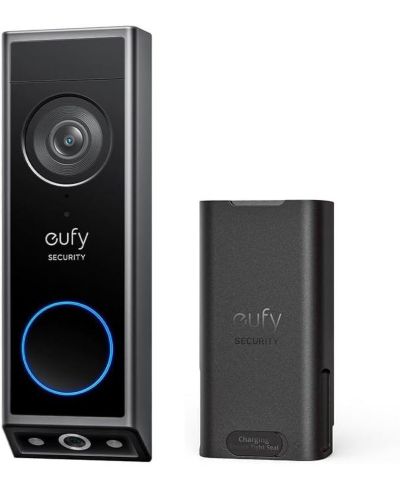 eufy видеозвонок E340, две камеры, 2K Full HD, на аккумуляторе, перезаряжаемый