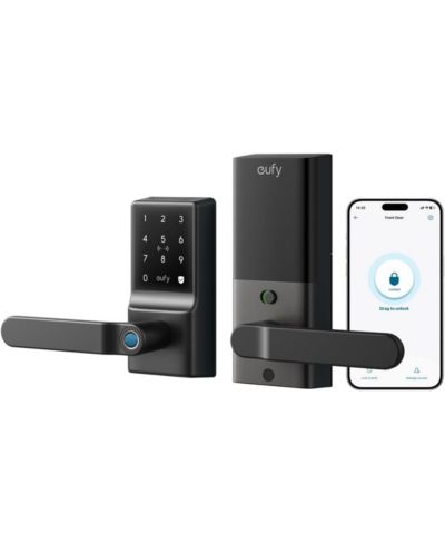 Умный замок eufy Smart Lock C33 Wi Fi Keypad Lever Fingerprint and Keyless Entry Deadbolt App Control IP53 Waterproof