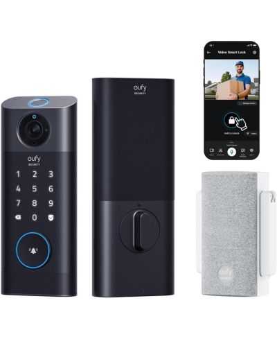 eufy Умный замок S330, 3 в 1: камера/звонок/отпечаток пальца, Wi-Fi, с чимом