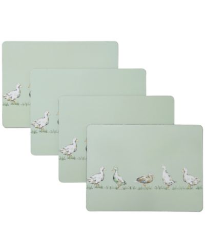 Laura Ashley Подставки под тарелки из пробки Mallard, набор 4 шт.