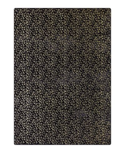 Juicy Couture Ковер с металлическим принтом леопард, 72" x 48"