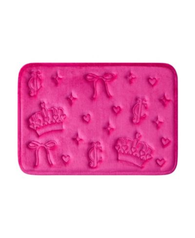 Коврик для ванной Juicy Couture Crowns and Bows Quilted Memory Foam, 17" x 24"