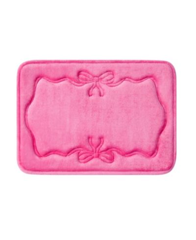 Juicy Couture Ribbon Border Quilted Memory Foam Bath Mat, 17" x 24"
