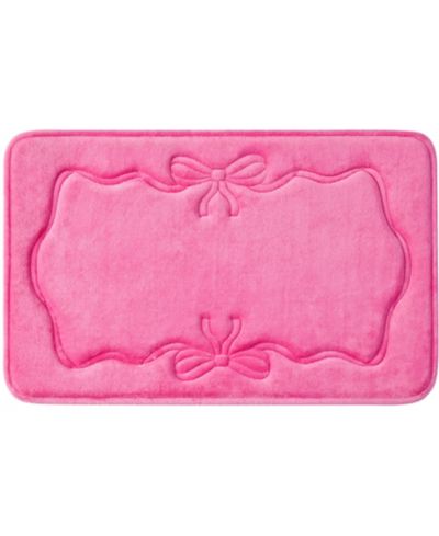Juicy Couture Ribbon Border Quilted Memory Foam Bath Mat, 20" x 32"