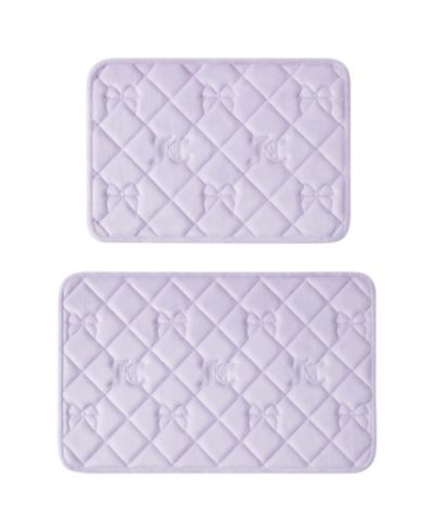 Комплект из 2 ковриков для ванной Juicy Couture Bow Lattice Orchid Memory Foam