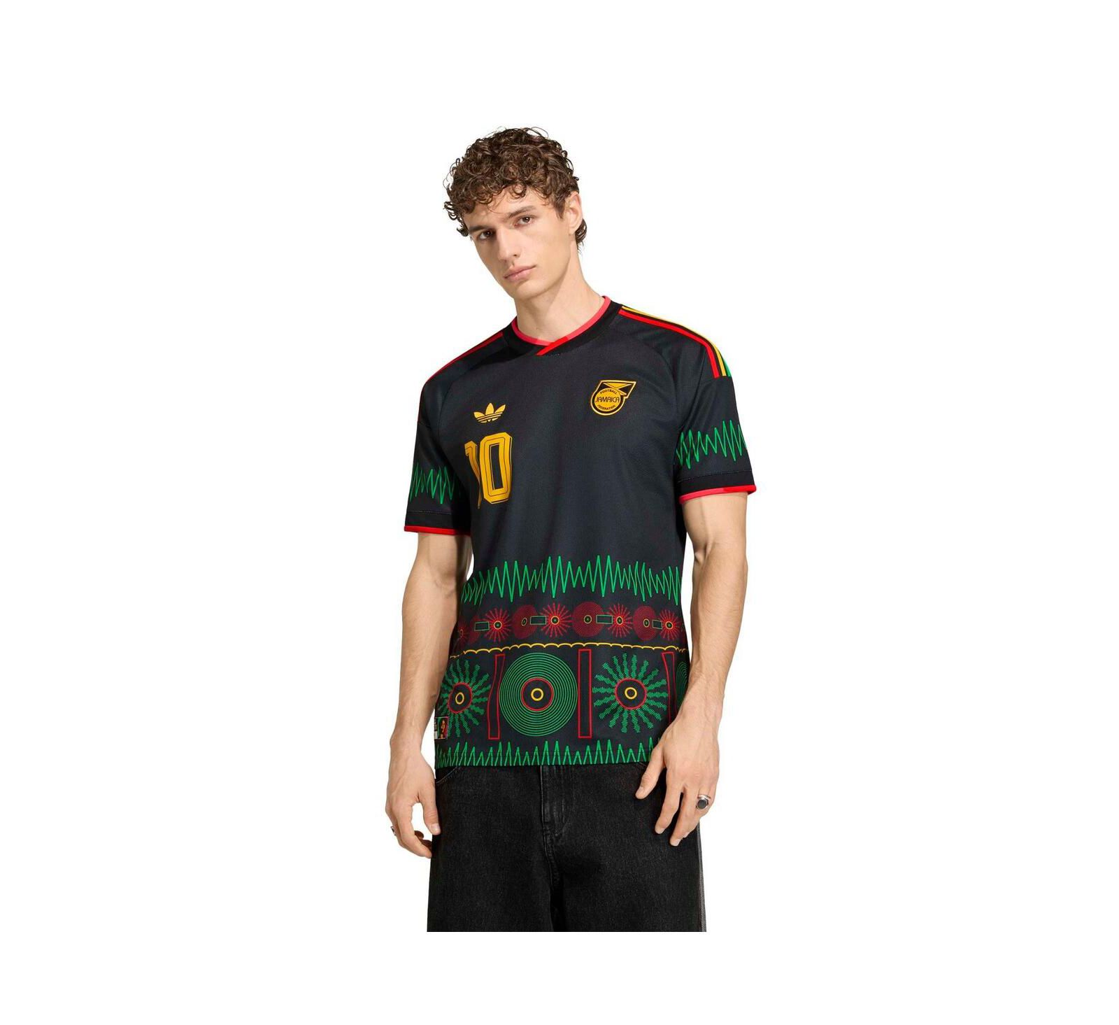 Adidas Men's Black Jamaica National Team Bob Marley Away 10 Replica Jersey
