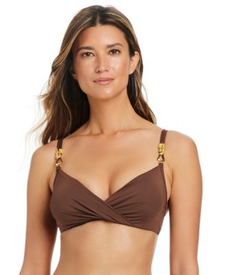 Верх бикини Bleu by Rod Beattie Women's Draped Underwire
