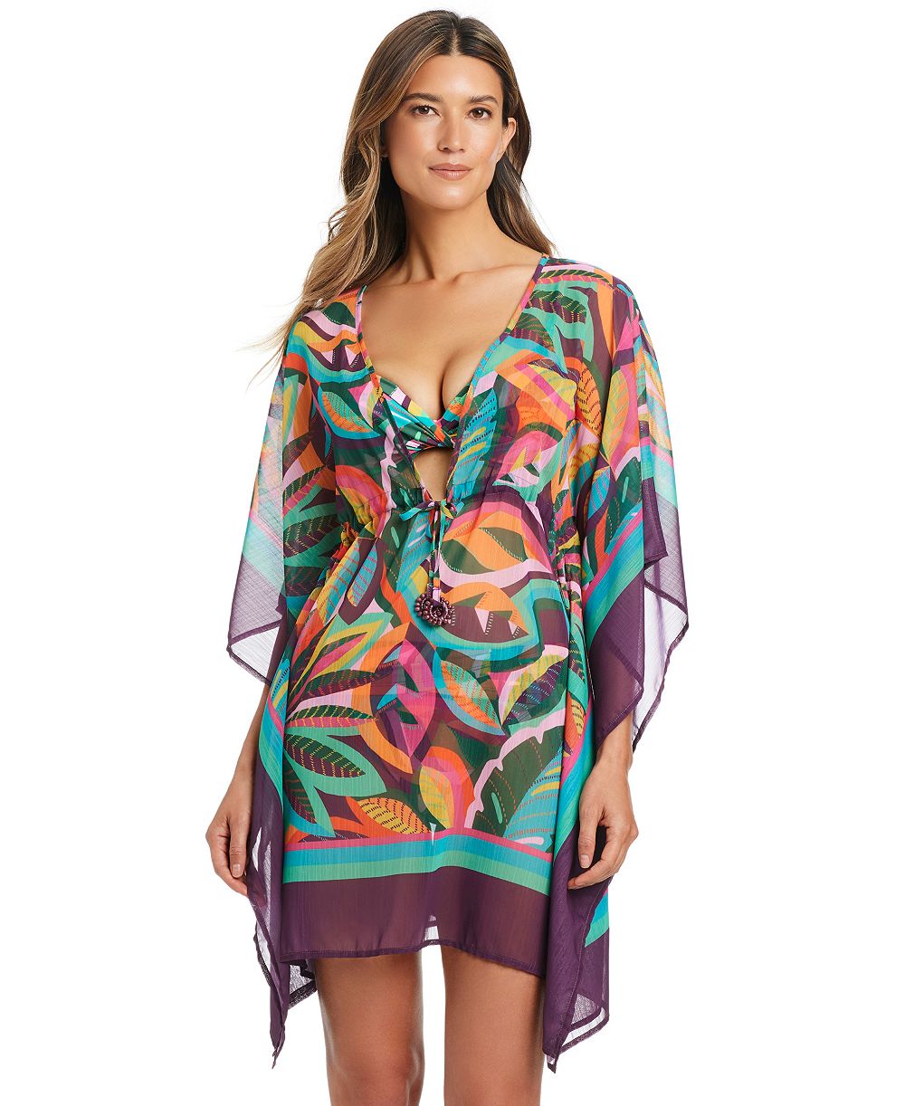 Bleu by Rod Beattie Women's Chiffon Deep V-Neck Caftan
