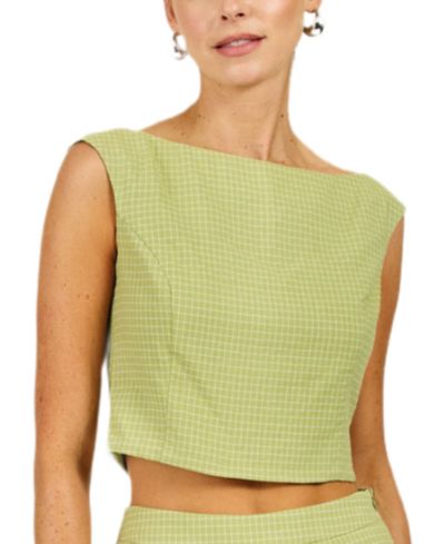 Line & Dot Women's Shea Boat Neck Sleeveless Top