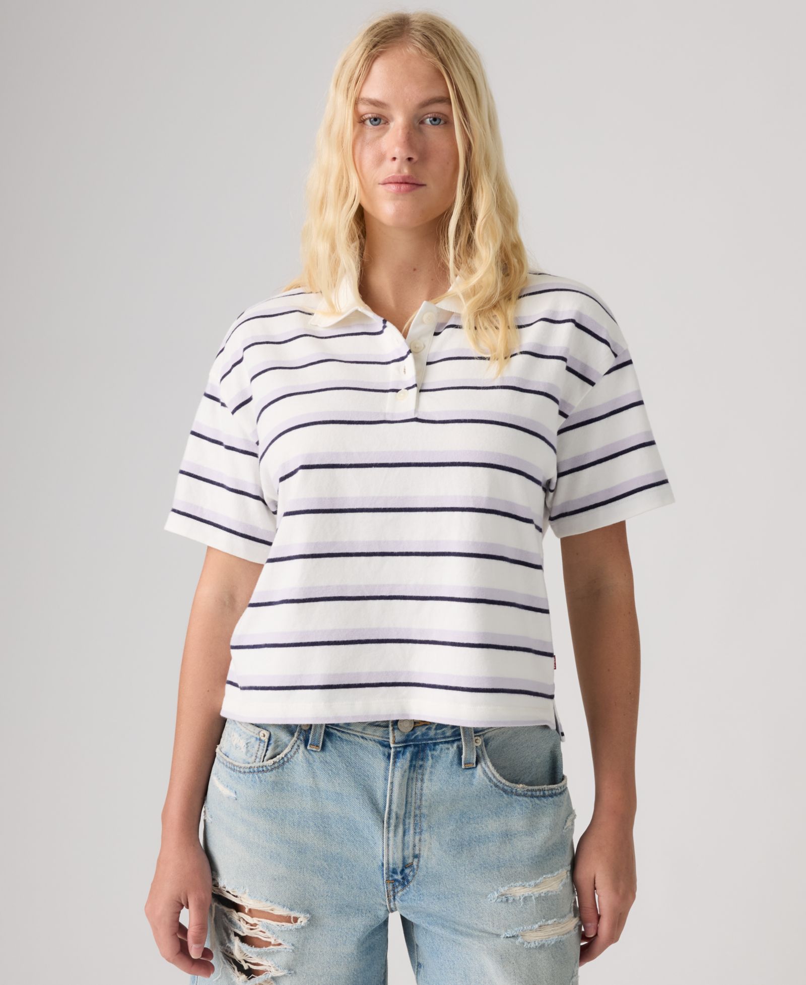Levi's® Women's Didion Rugby Short-Sleeve Collared Polo Shirt