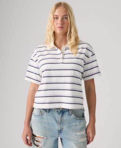 Levi's® Women's Didion Rugby Short-Sleeve Collared Polo Shirt
