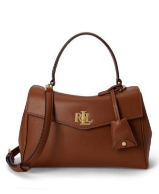 Маленькая кожаная сумка-саквояж Lauren Ralph Lauren Farrah