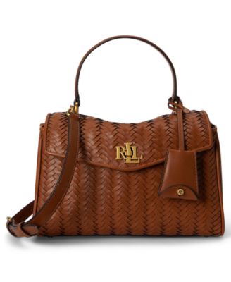 Маленькая сумка-саше Lauren Ralph Lauren Farrah Woven Leather
