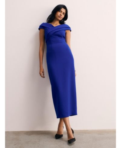 The Fold Женское платье Bodycon Short Sleeve V-Neck Midi