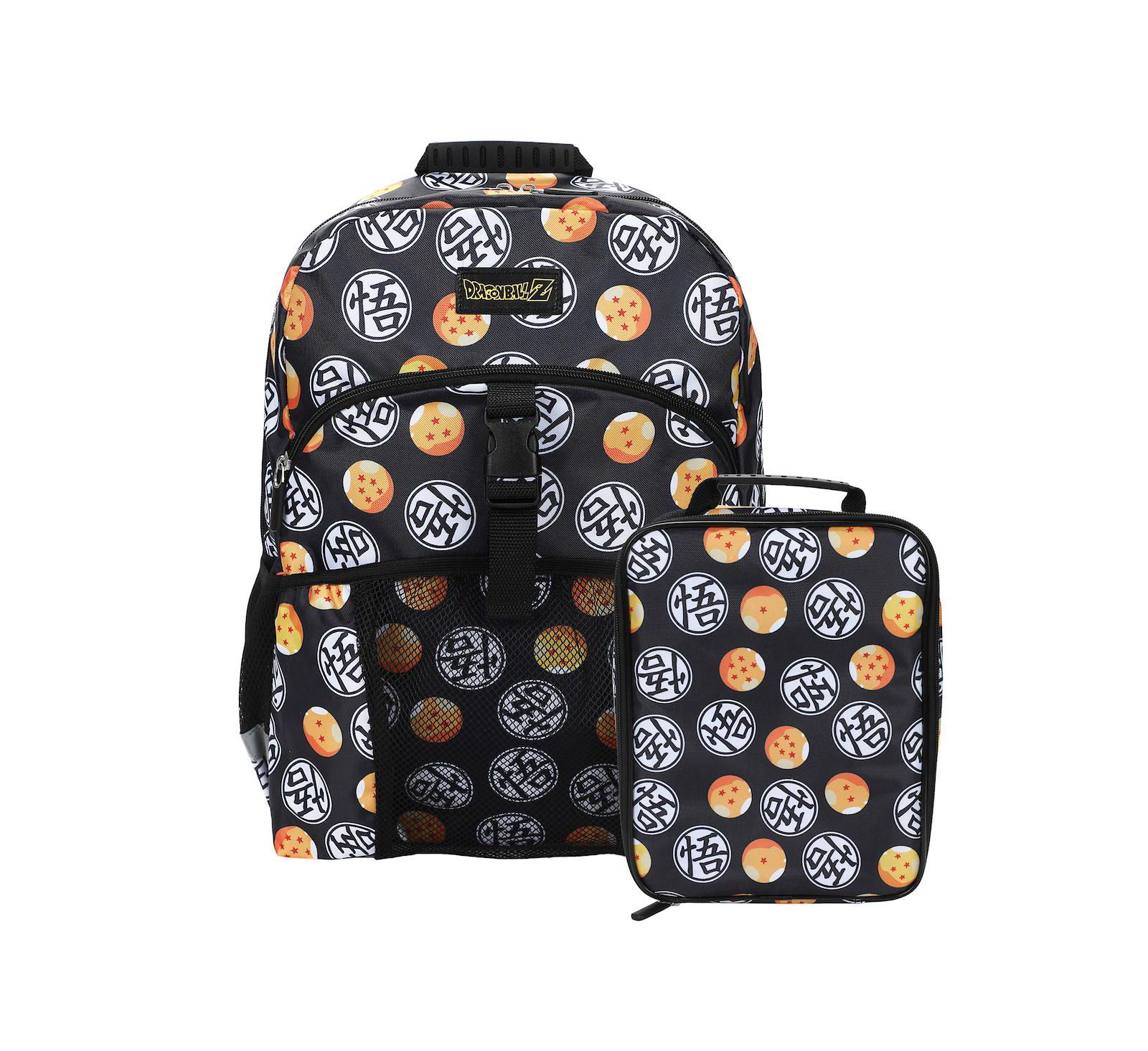 Dragon Ball Z All-Over Print 16" Kids Backpack and Lunch Box Set For School And Travel