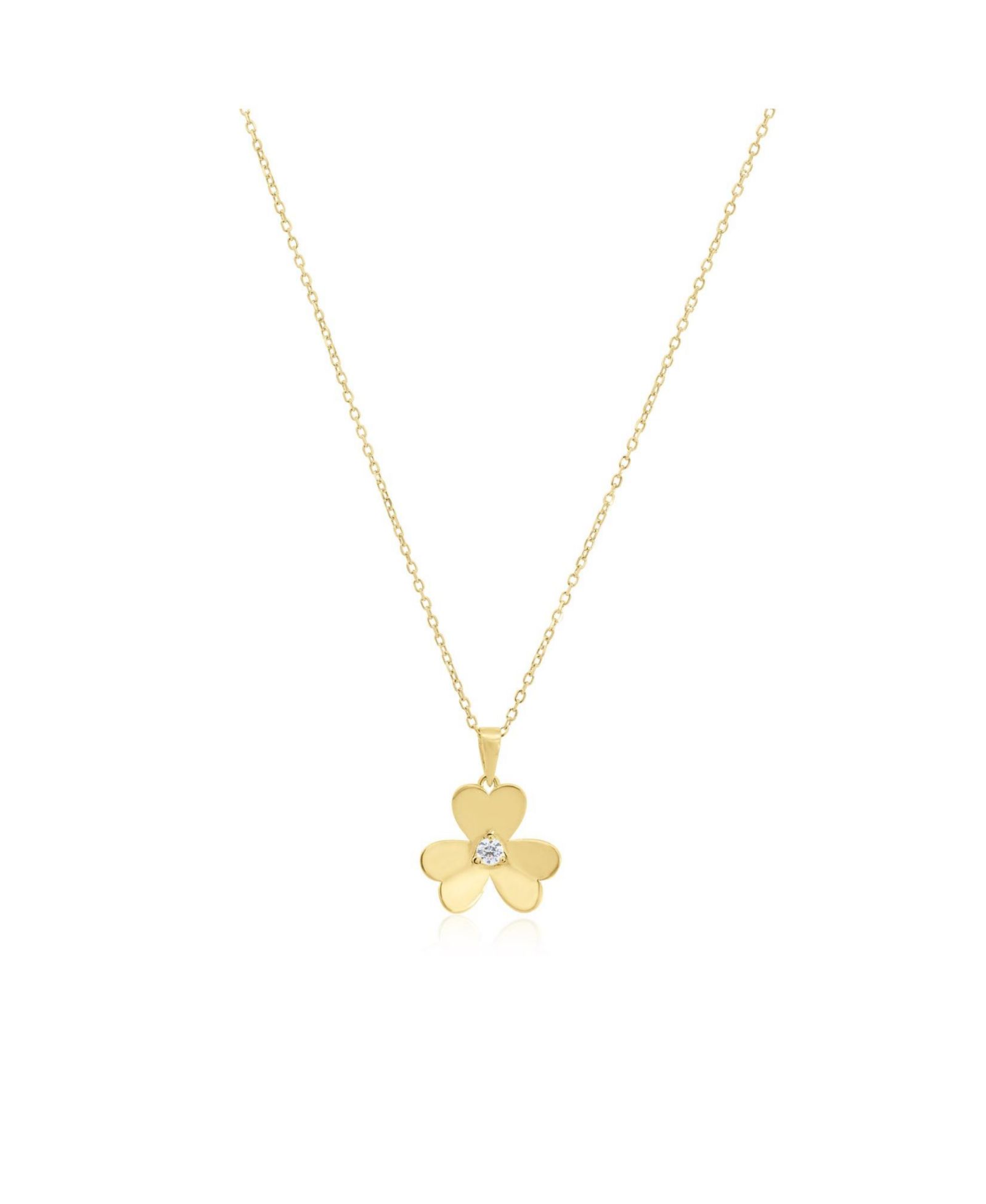 Ожерелье The Lovery Clover Petal CZ 14K Gold-Plated Sterling Silver